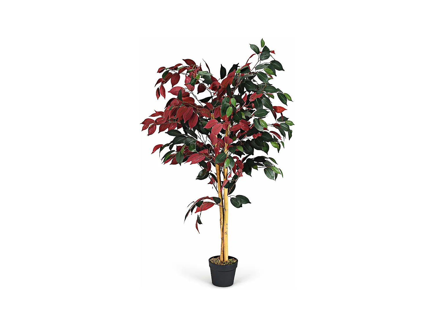Plante Artificielle Arbre Ficus Artificielle - H 120CM - Déco. Intérieur et Extérieur avec Pot pour Salon Balcon Chambre