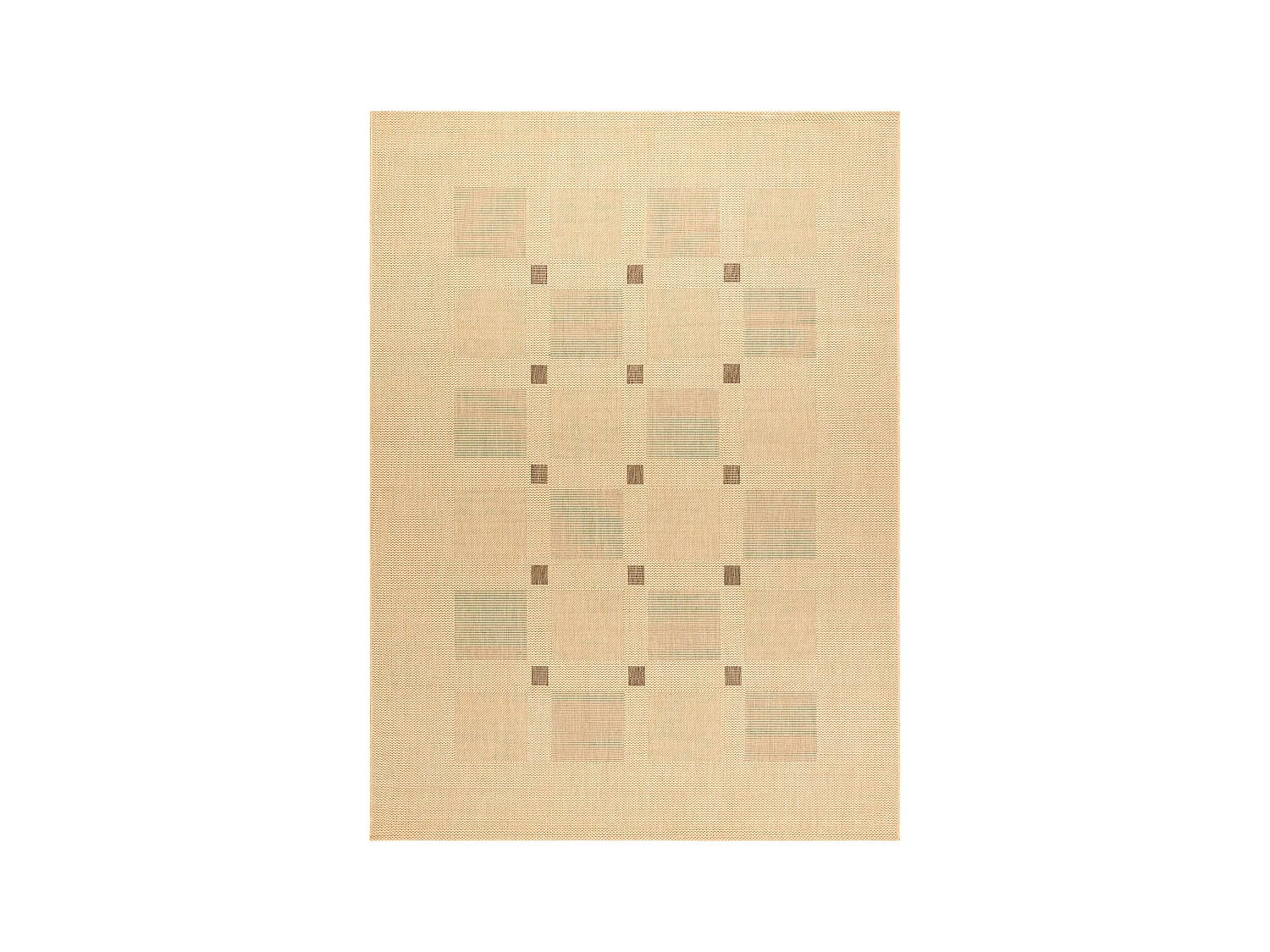 TAPIS EN CORDE SIZAL FLOORLUX 20079 mais / café 140x200 cm