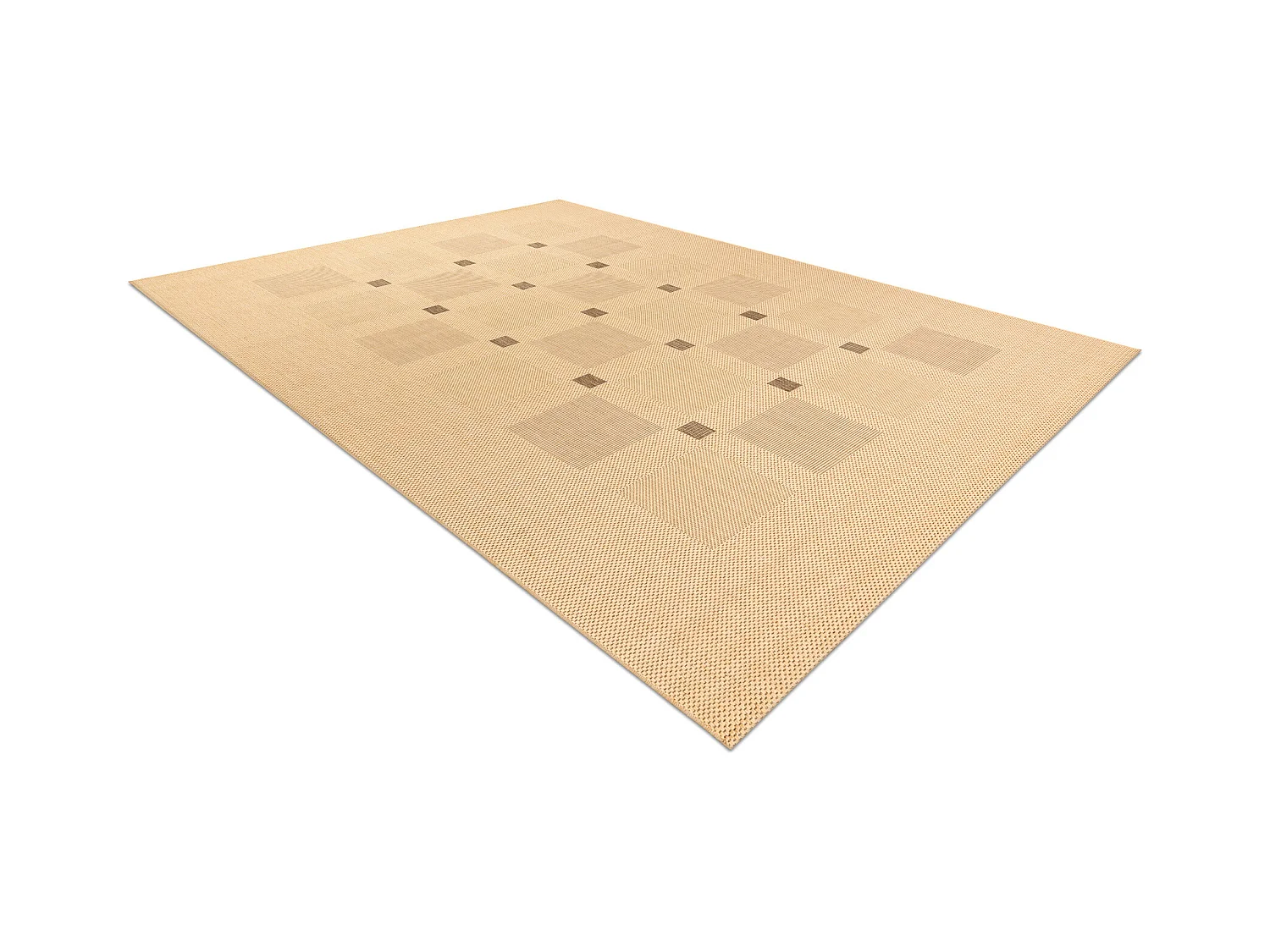 TAPIS EN CORDE SIZAL FLOORLUX 20079 mais / café 140x200 cm