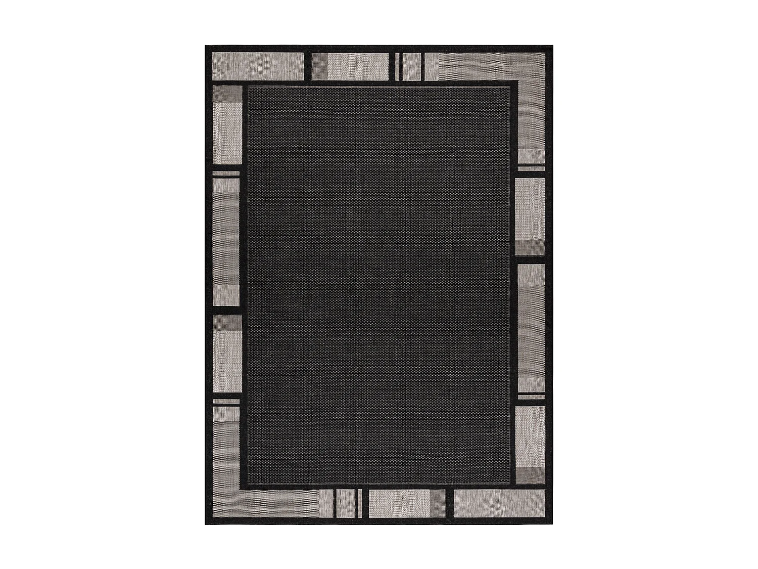 DYWAN SZNURKOWY SIZAL FLOORLUX 20195 CZARNA / srebrny  120x170 cm