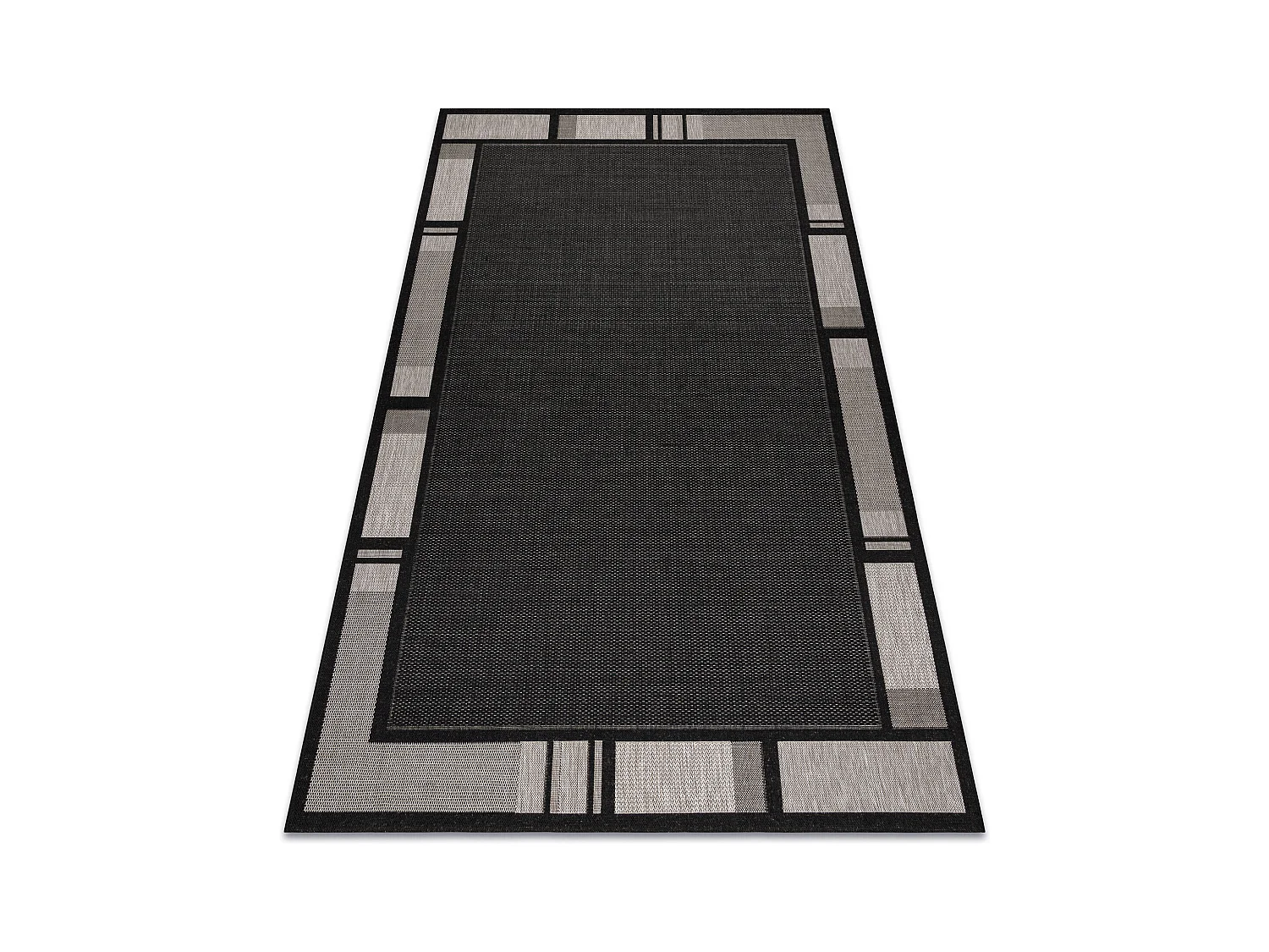 TAPIS EN CORDE SIZAL FLOORLUX 20195 NOIR / argentin  80x150 cm