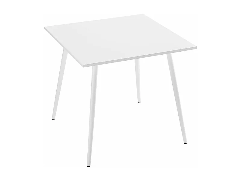 Table à manger carrée SQUARE en métal blanc - 80x80 cm