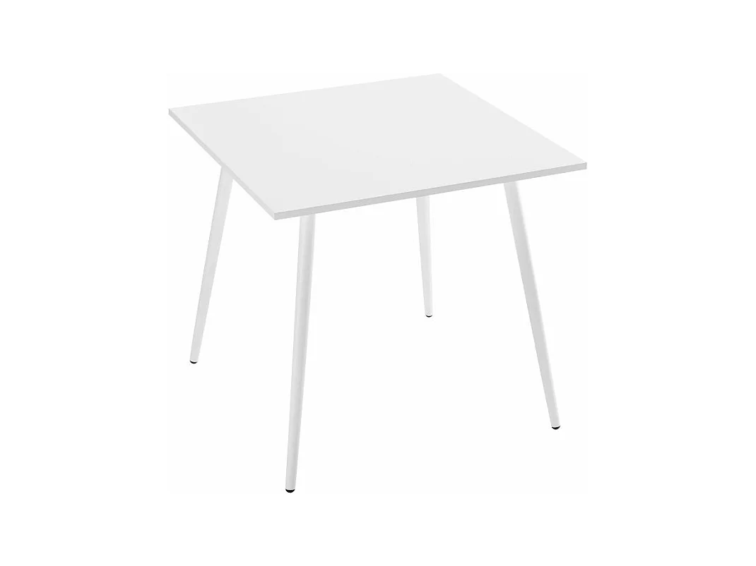 Table à manger carrée SQUARE en métal blanc - 80x80 cm
