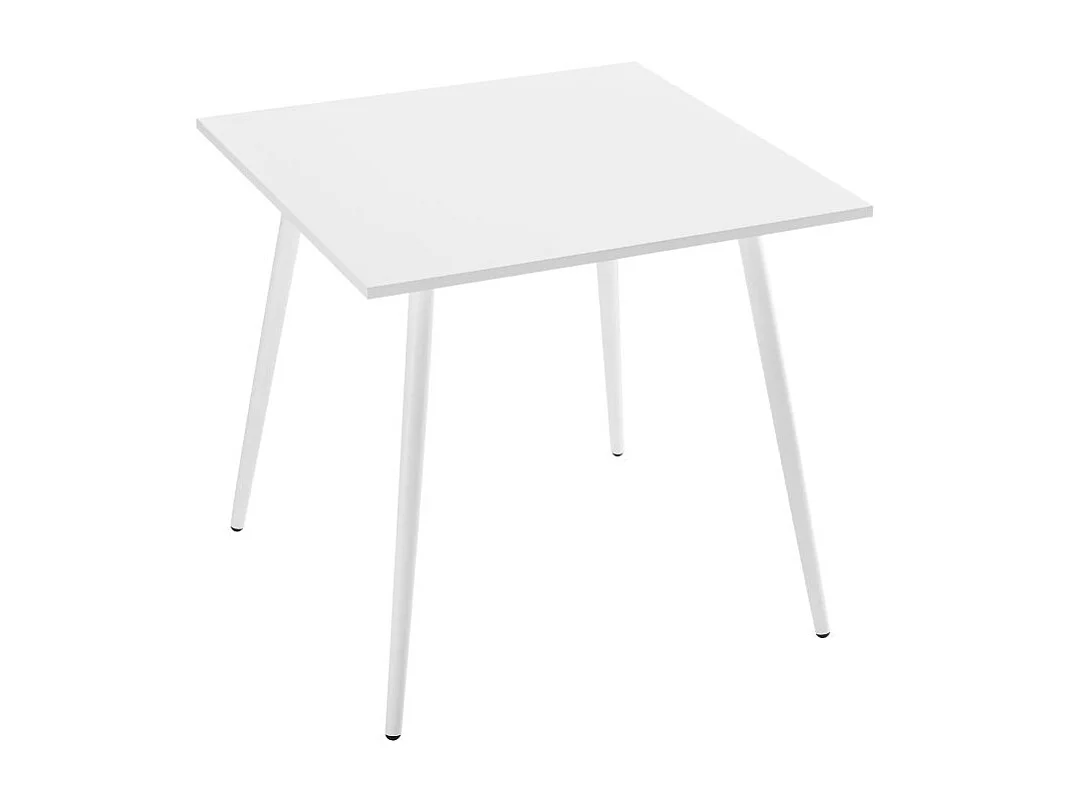 Table à manger carrée SQUARE en métal blanc - 80x80 cm