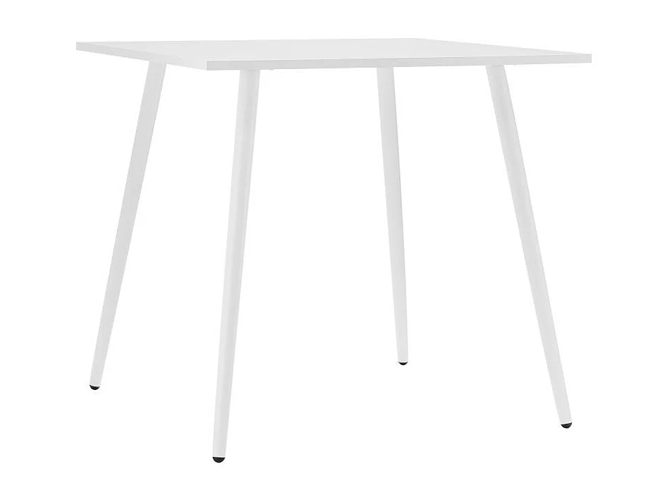 Table à manger carrée SQUARE en métal blanc - 80x80 cm