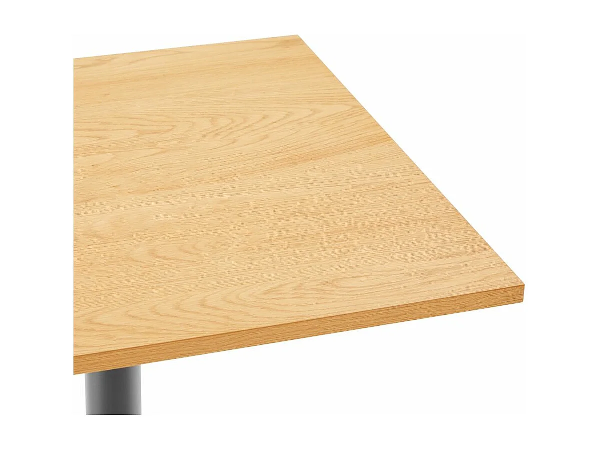 Table à manger carrée TRAKT avec plateau finition chêne et pieds en métal noir - 60x60 cm - Bois