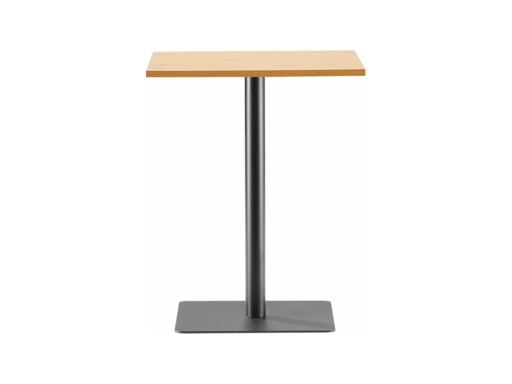 Table à manger carrée TRAKT avec plateau finition chêne et pieds en métal noir - 60x60 cm - Bois