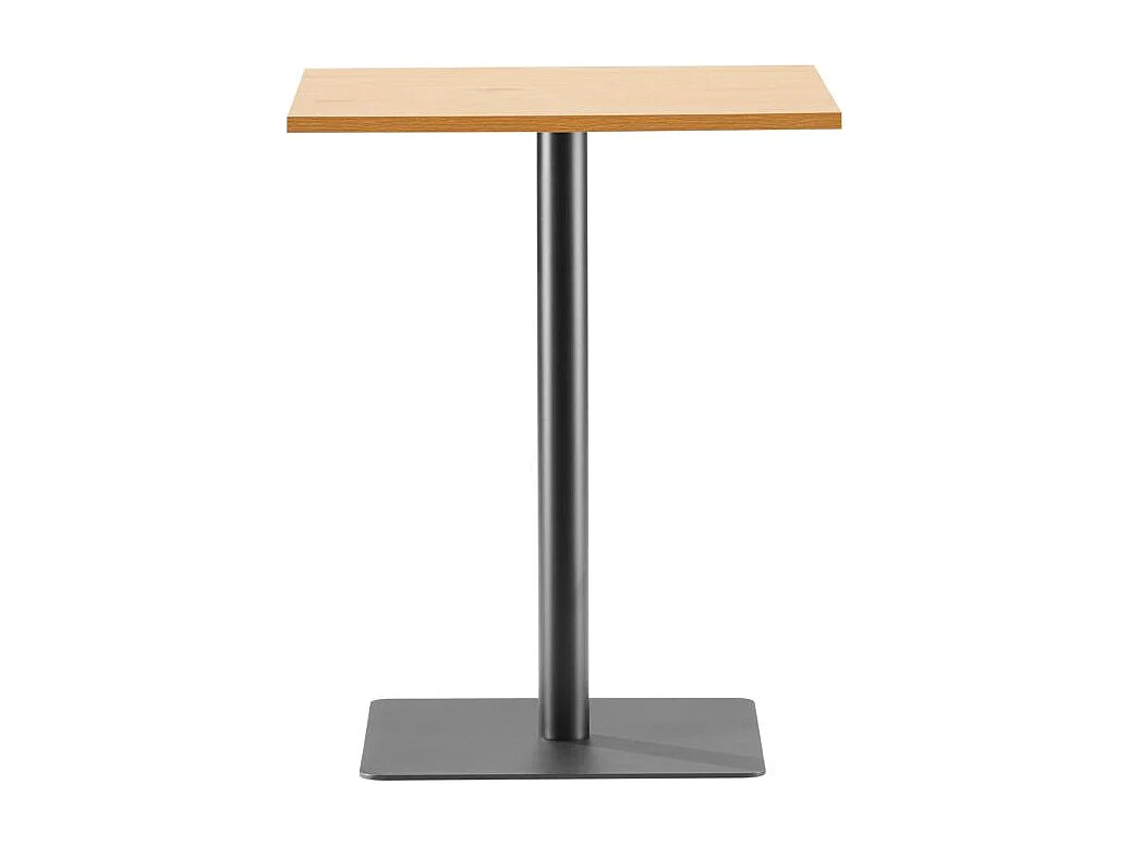 Table à manger carrée TRAKT avec plateau finition chêne et pieds en métal noir - 60x60 cm - Bois