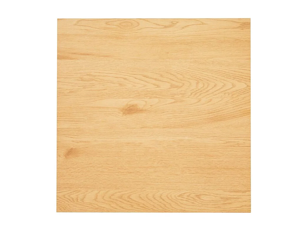 Table à manger carrée TRAKT avec plateau finition chêne et pieds en métal noir - 60x60 cm - Bois