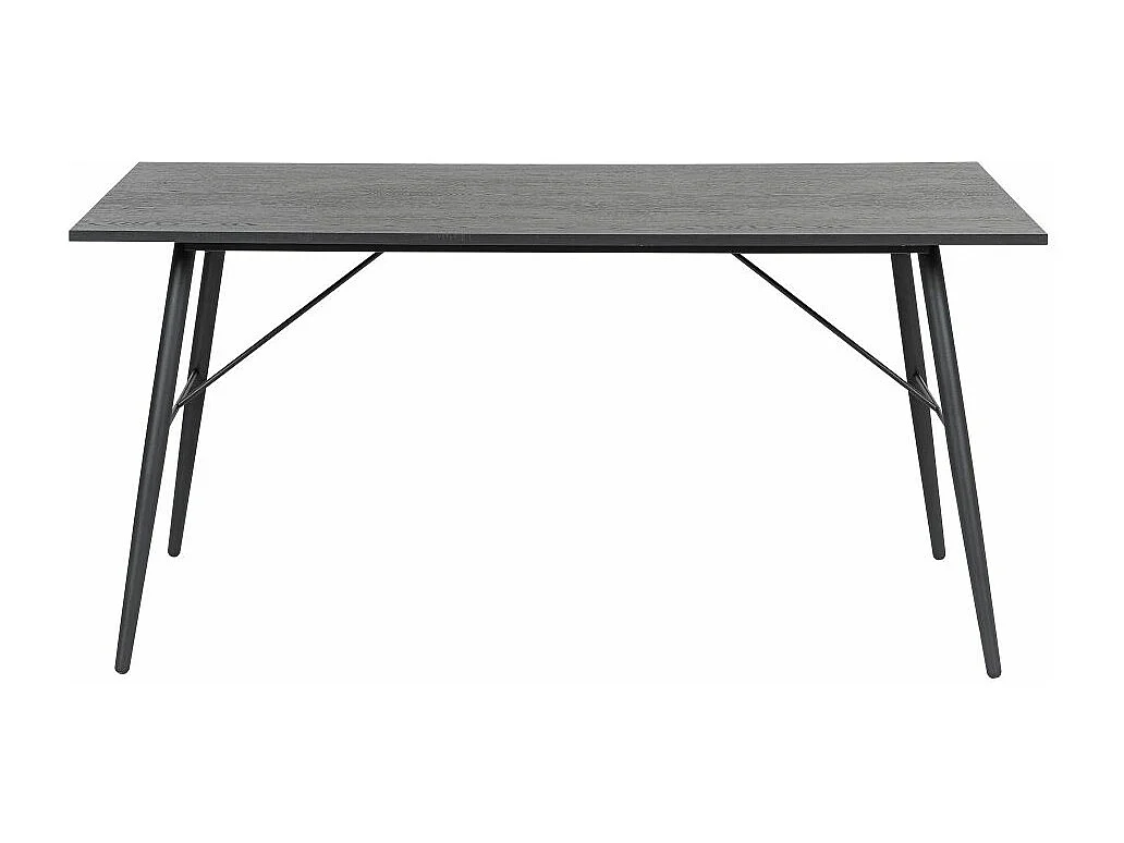 Table à manger PAYTON avec pieds métal noir - 160x90 cm