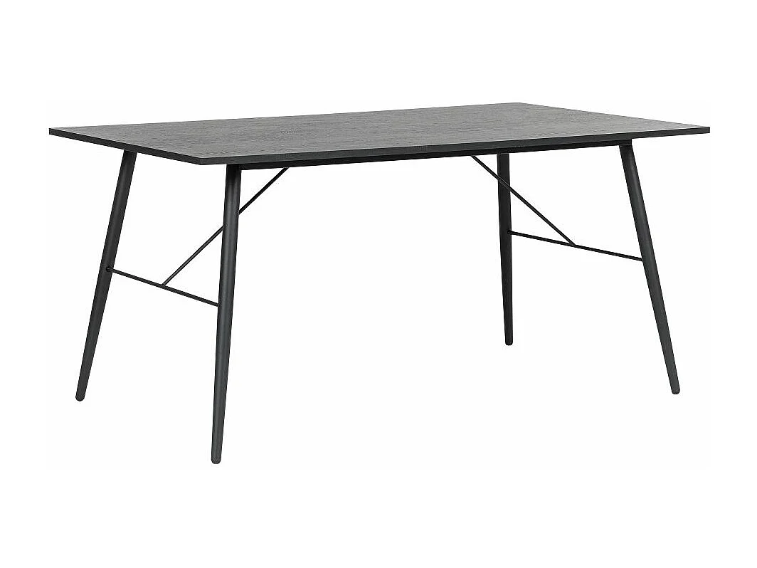 Table à manger PAYTON avec pieds métal noir - 160x90 cm