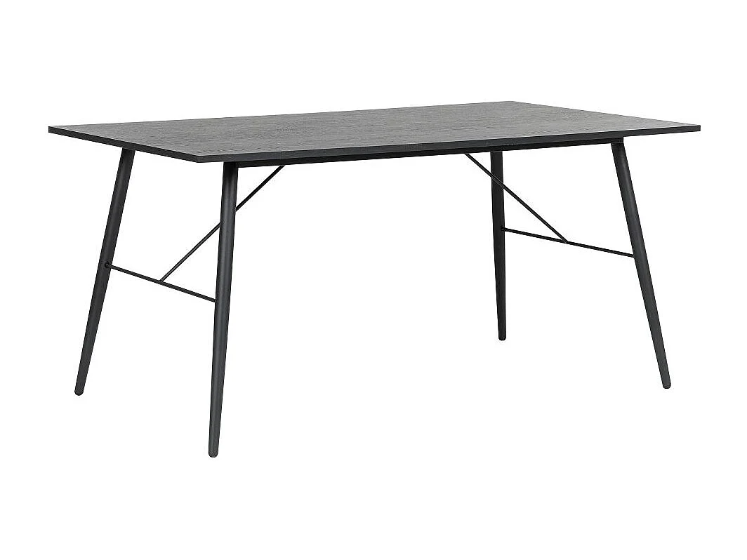 Table à manger PAYTON avec pieds métal noir - 160x90 cm