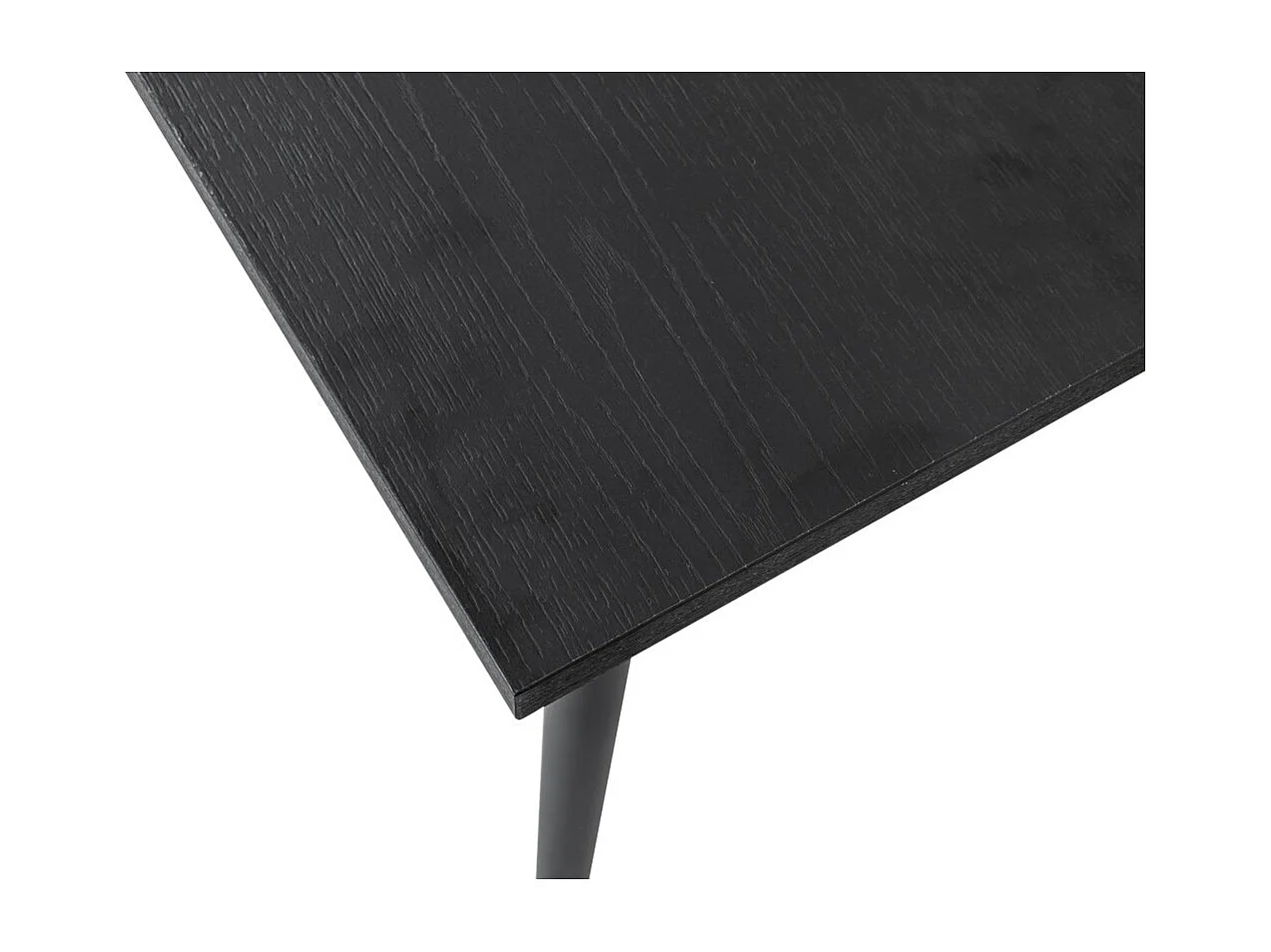 Table à manger PAYTON avec pieds métal noir - 160x90 cm
