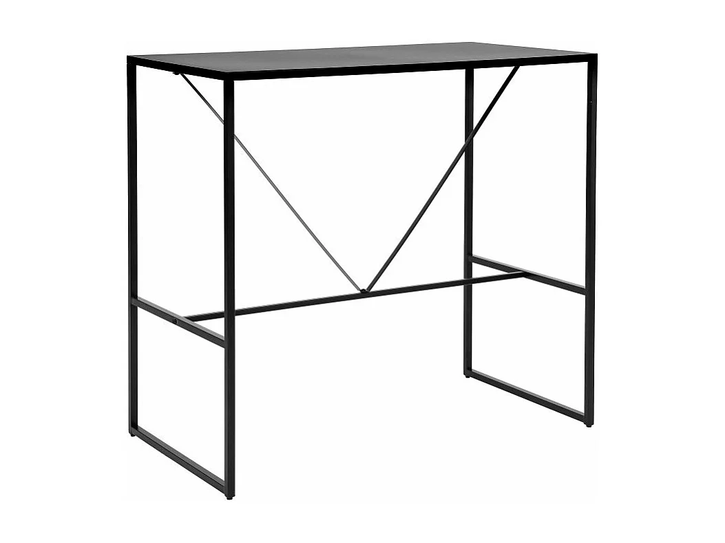 Table de bar FILAR en métal - 115x60 cm - Noir