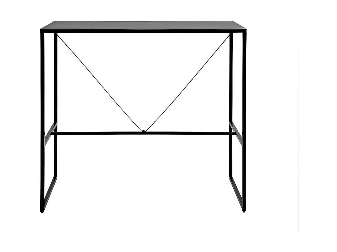 Table de bar FILAR en métal - 115x60 cm - Noir
