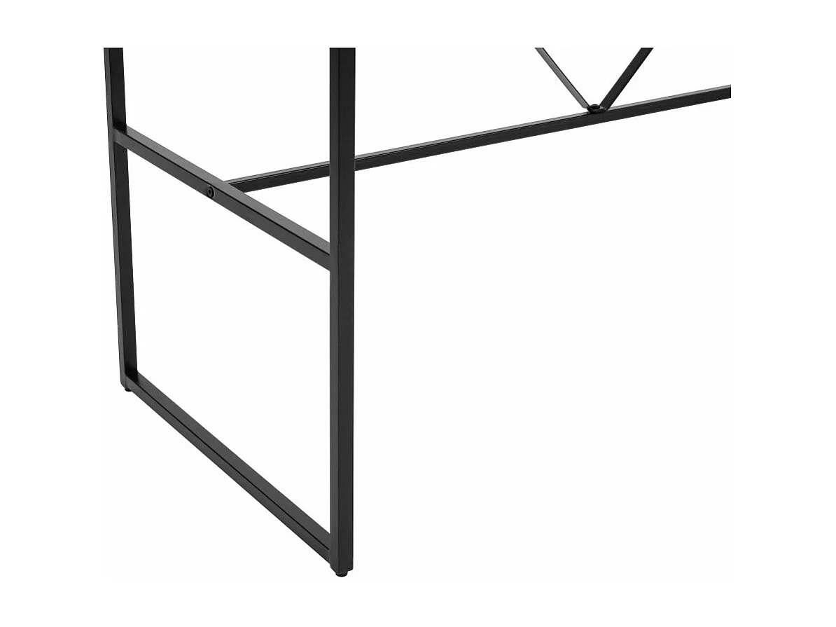 Table de bar FILAR en métal - 115x60 cm - Noir