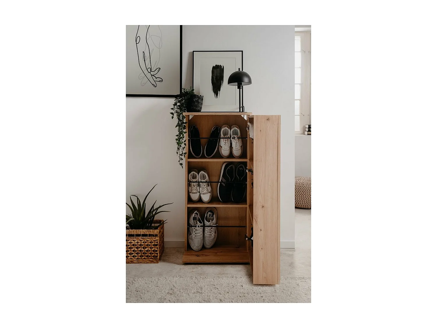 Armoire à chaussures 6 compartiments Satos