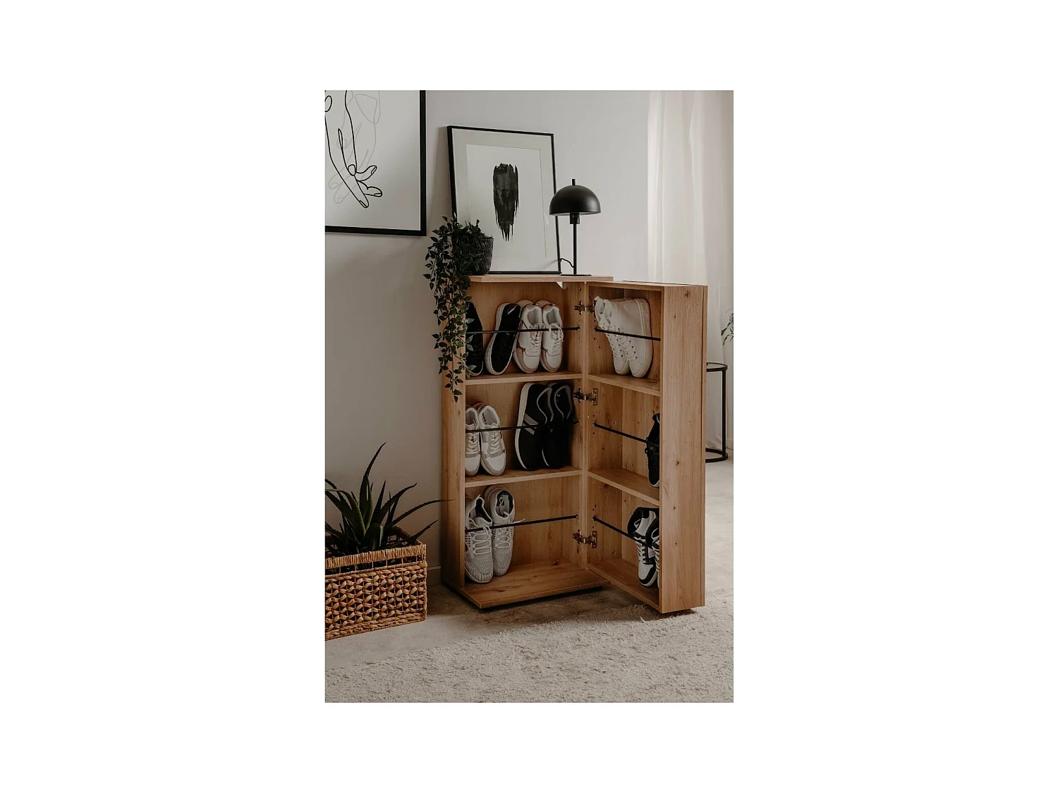 Armoire à chaussures 6 compartiments Satos