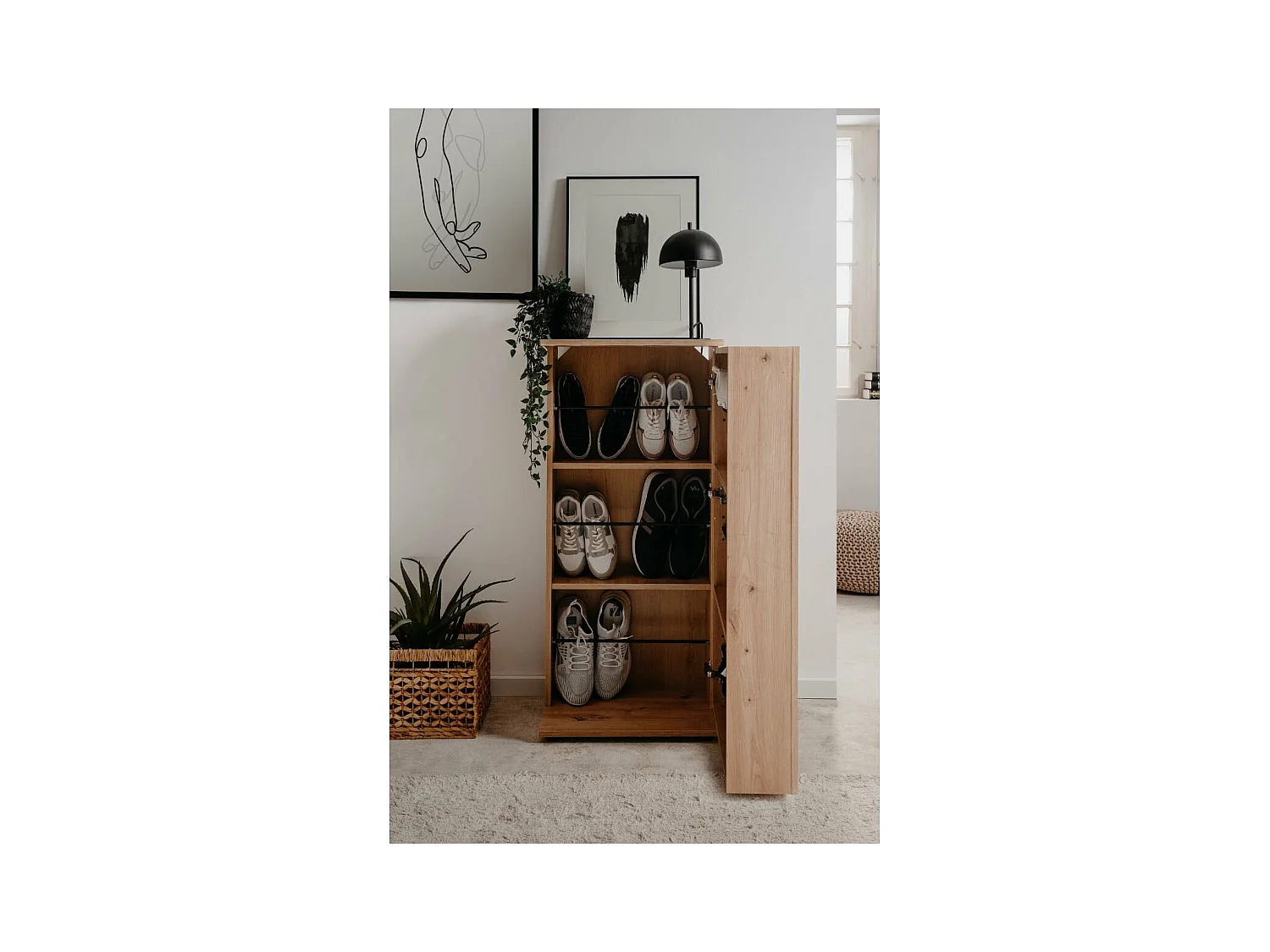 Armoire à chaussures 6 compartiments Satos