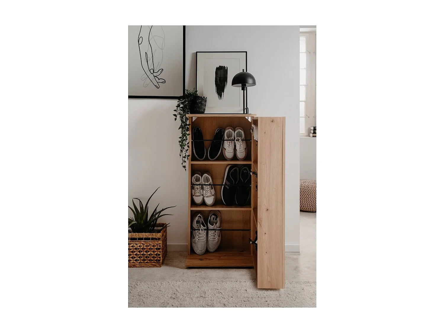 Schoenenkast met 6 compartimenten Satos - L50 cm