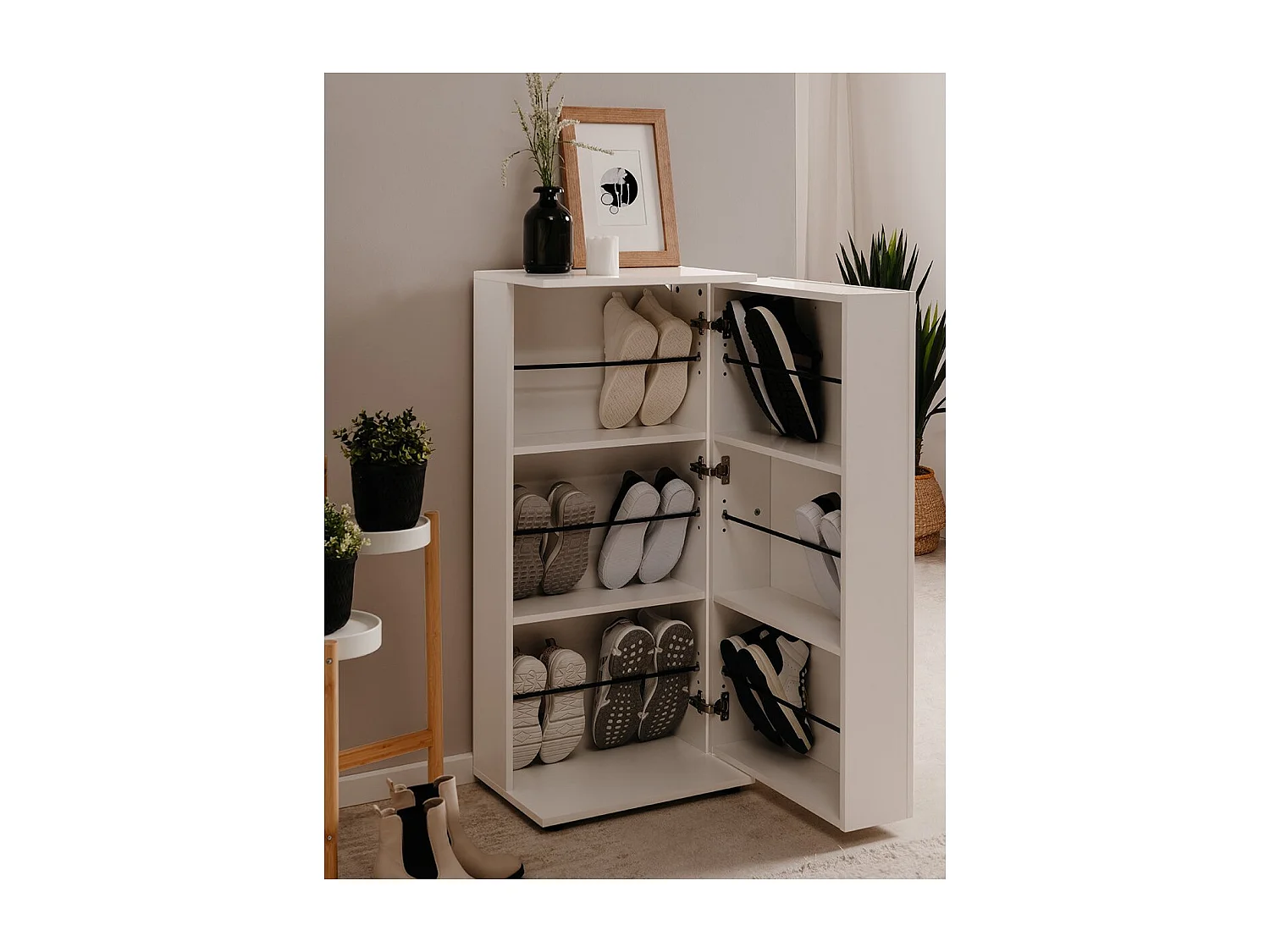 Armoire à chaussures 6 compartiments Satos