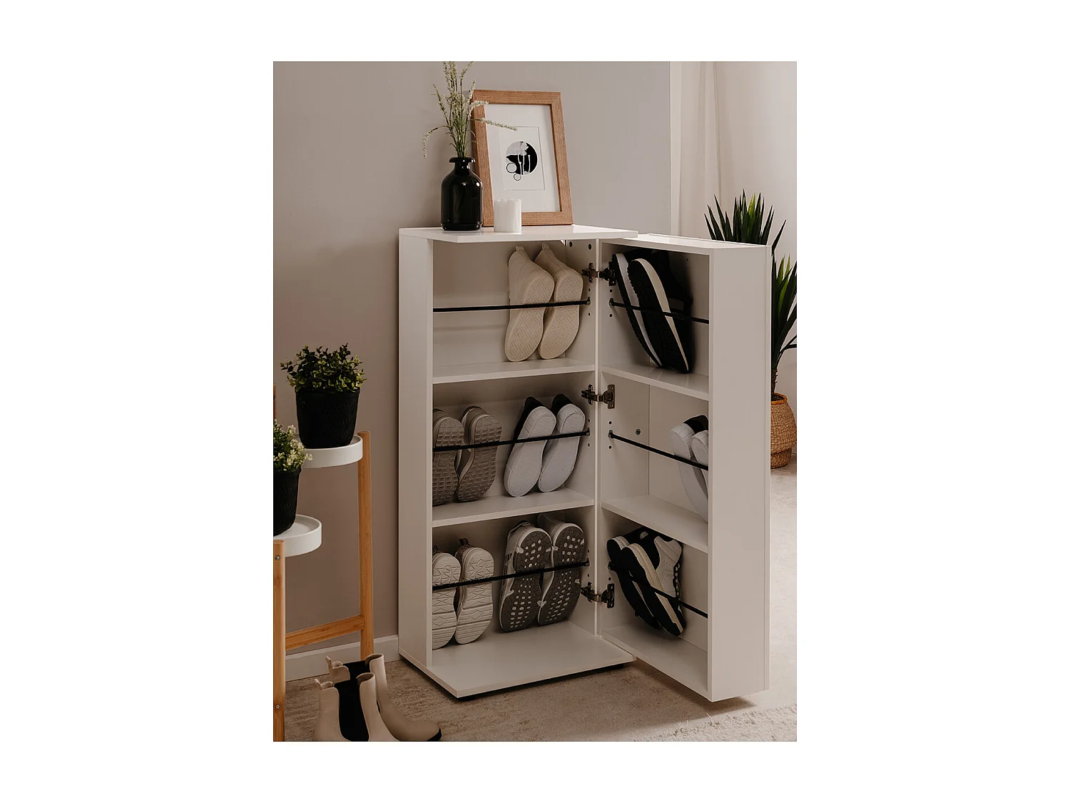 Armoire à chaussures 6 compartiments Satos