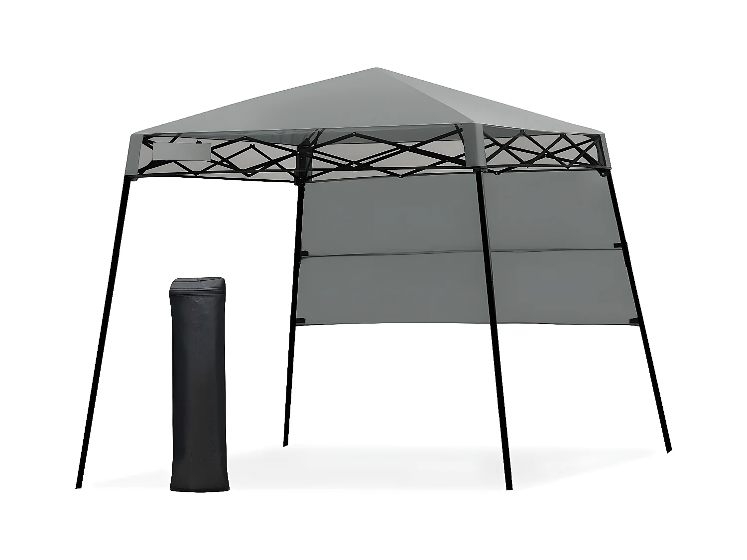 Tonnelle Pliante 181 x 181 cm/Tente d'Extérieur pour Protection Solaire-Portable et Léger Abri avec Sac à Dos pour CamBoisg, Fête, BarbecueGris