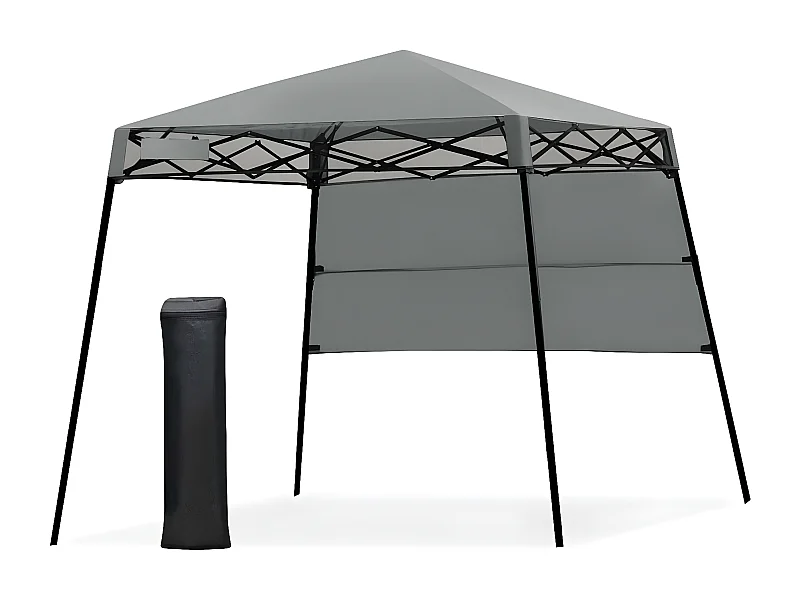 Tonnelle Pliante 181 x 181 cm/Tente d'Extérieur pour Protection Solaire-Portable et Léger Abri avec Sac à Dos pour CamBoisg, Fête, BarbecueGris