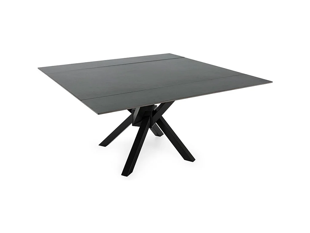Großer ausziehbarer quadratischer Tisch für 6/8 Personen, 150 x 76 cm