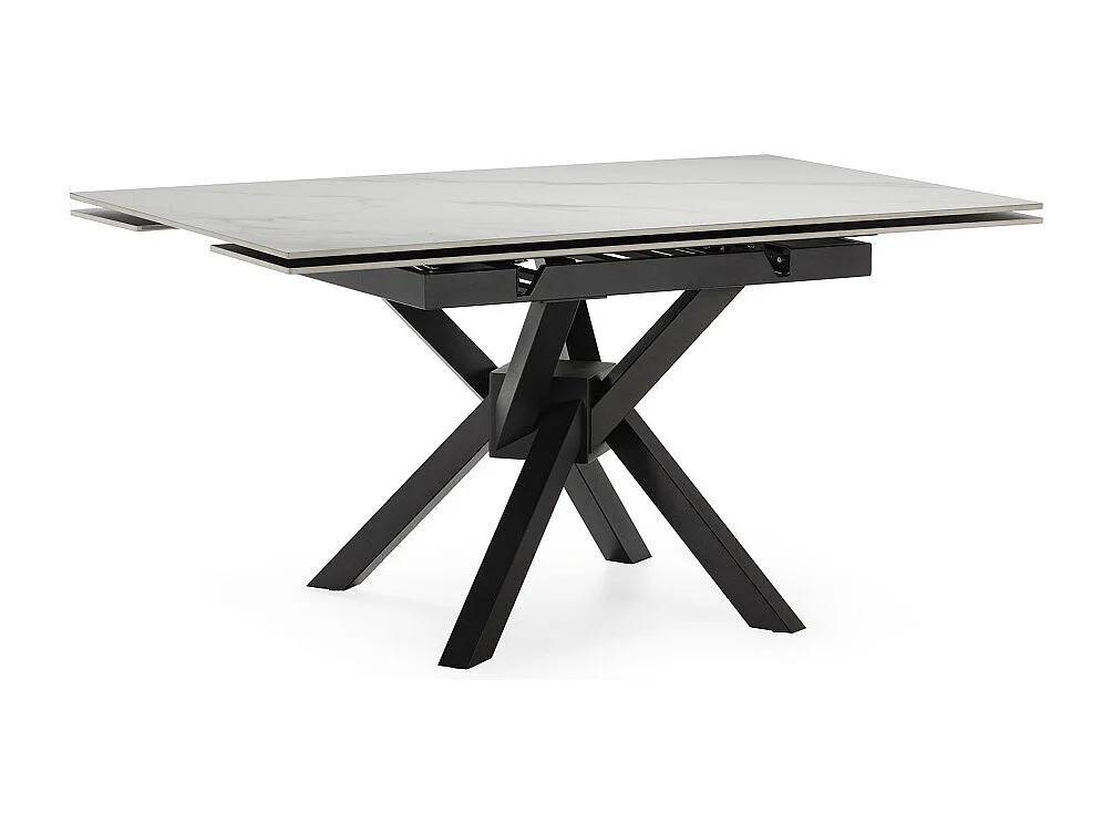 Großer ausziehbarer quadratischer Tisch für 6/8 Personen, 150 x 76 cm