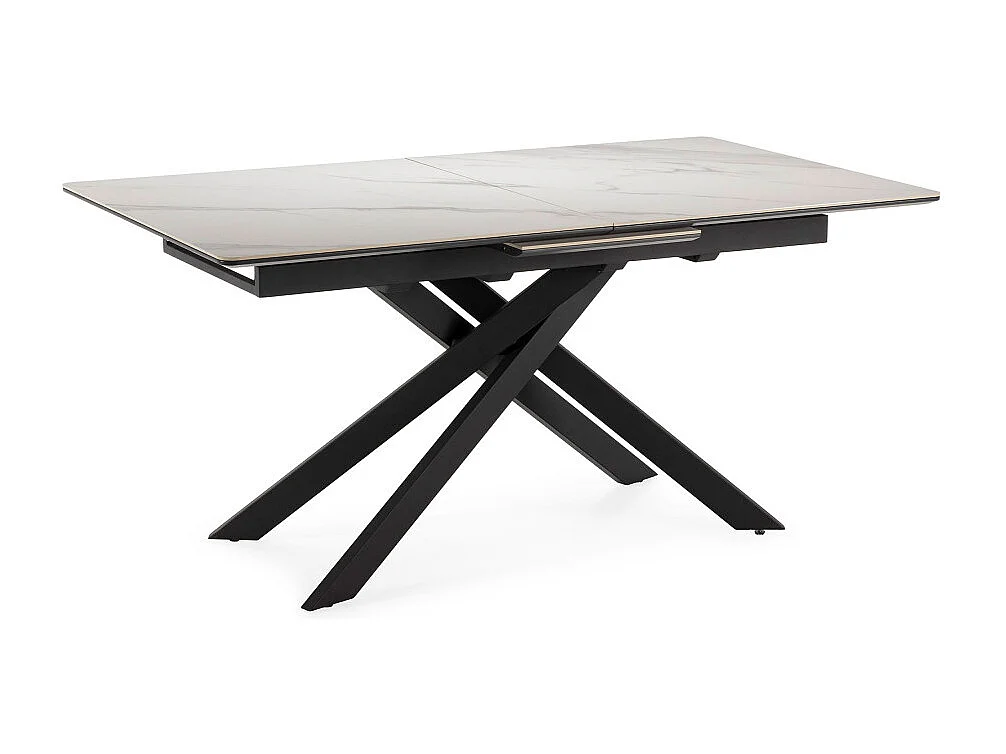 Mesa extensible de cerámica para 6/8 personas blanca 160/200x76 cm