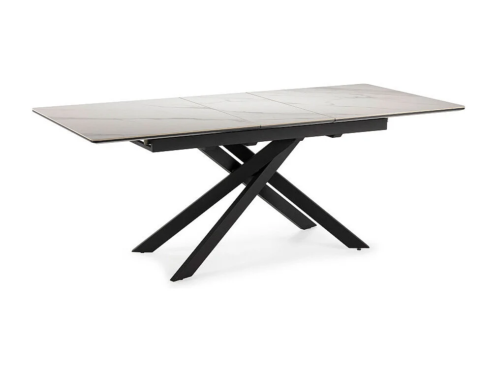 Uitschuifbare keramische tafel voor 6/8 personen wit 160/200x76 cm