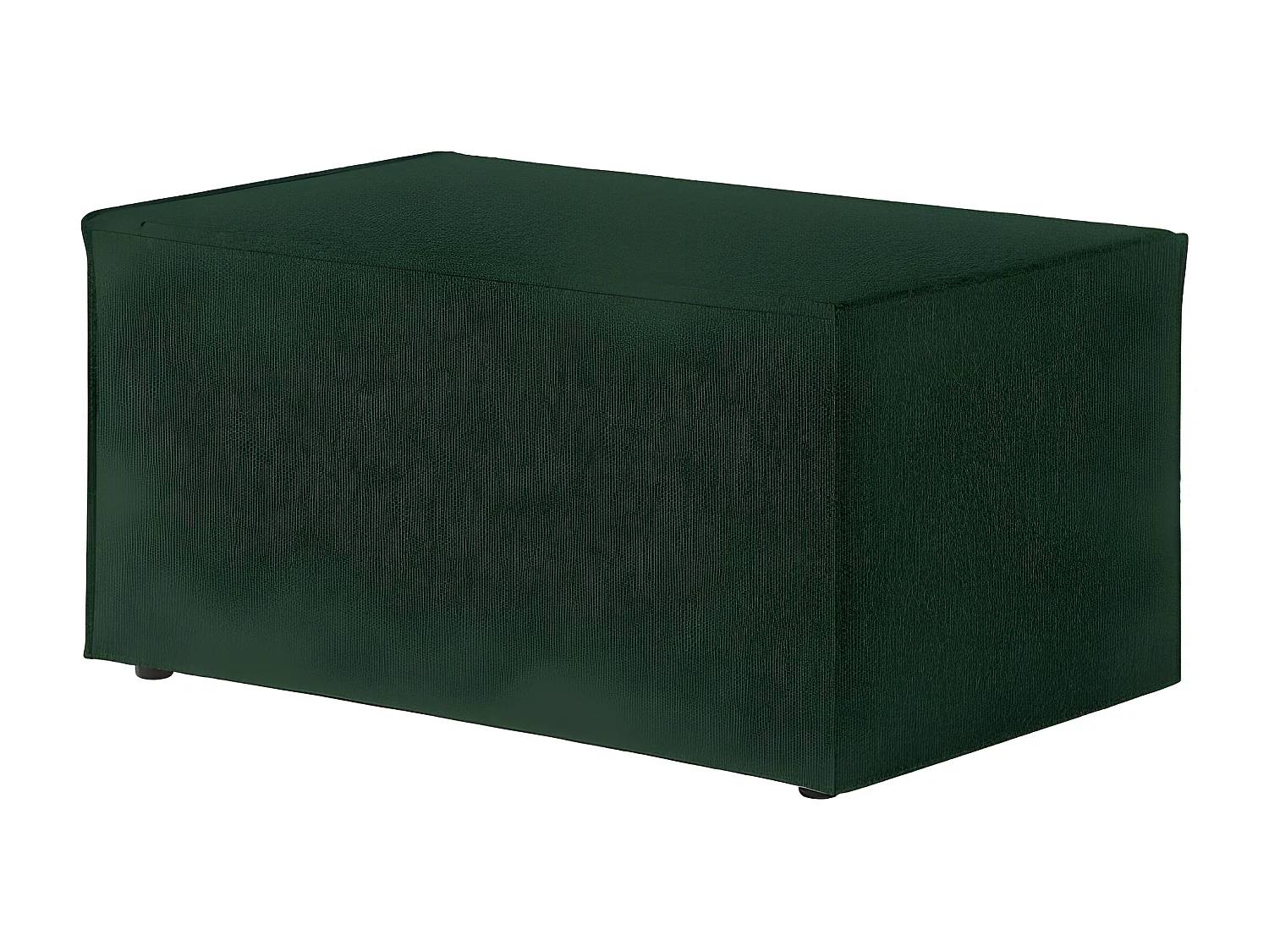 Pouf en tissu bouclette Clarisse - Vert - L90 x P50 x H41cm - Loungitude