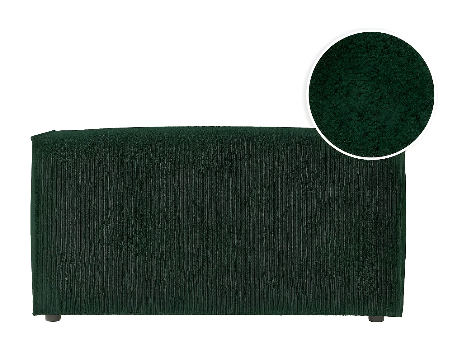 Pouf en tissu bouclette Clarisse - Vert - L90 x P50 x H41cm - Loungitude