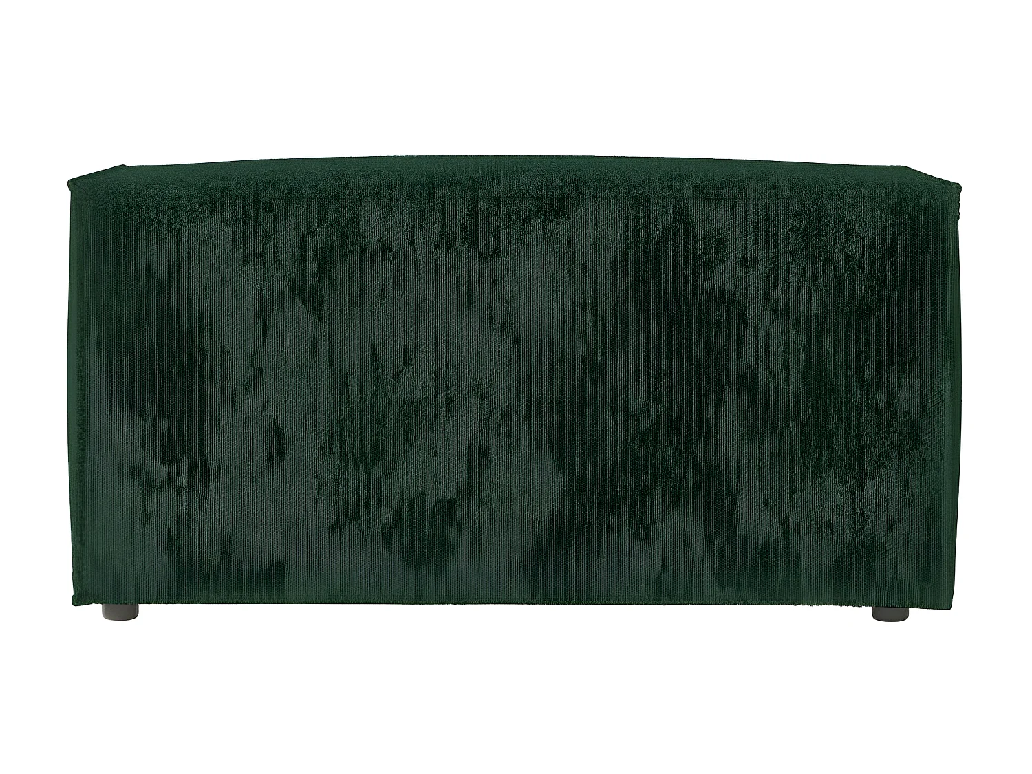 Pouf en tissu bouclette Clarisse - Vert - L90 x P50 x H41cm - Loungitude