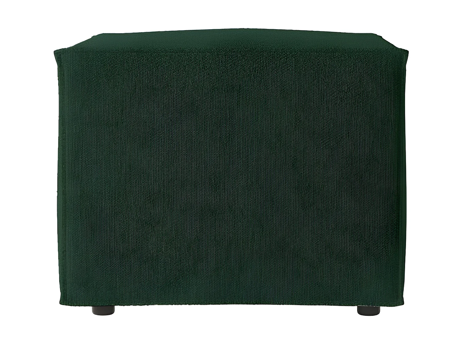 Pouf en tissu bouclette Clarisse - Vert - L90 x P50 x H41cm - Loungitude