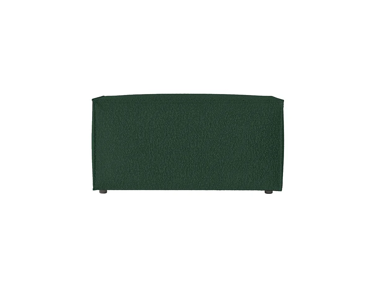 Pouf en tissu bouclette Clarisse - Vert - L90 x P50 x H41cm - Loungitude