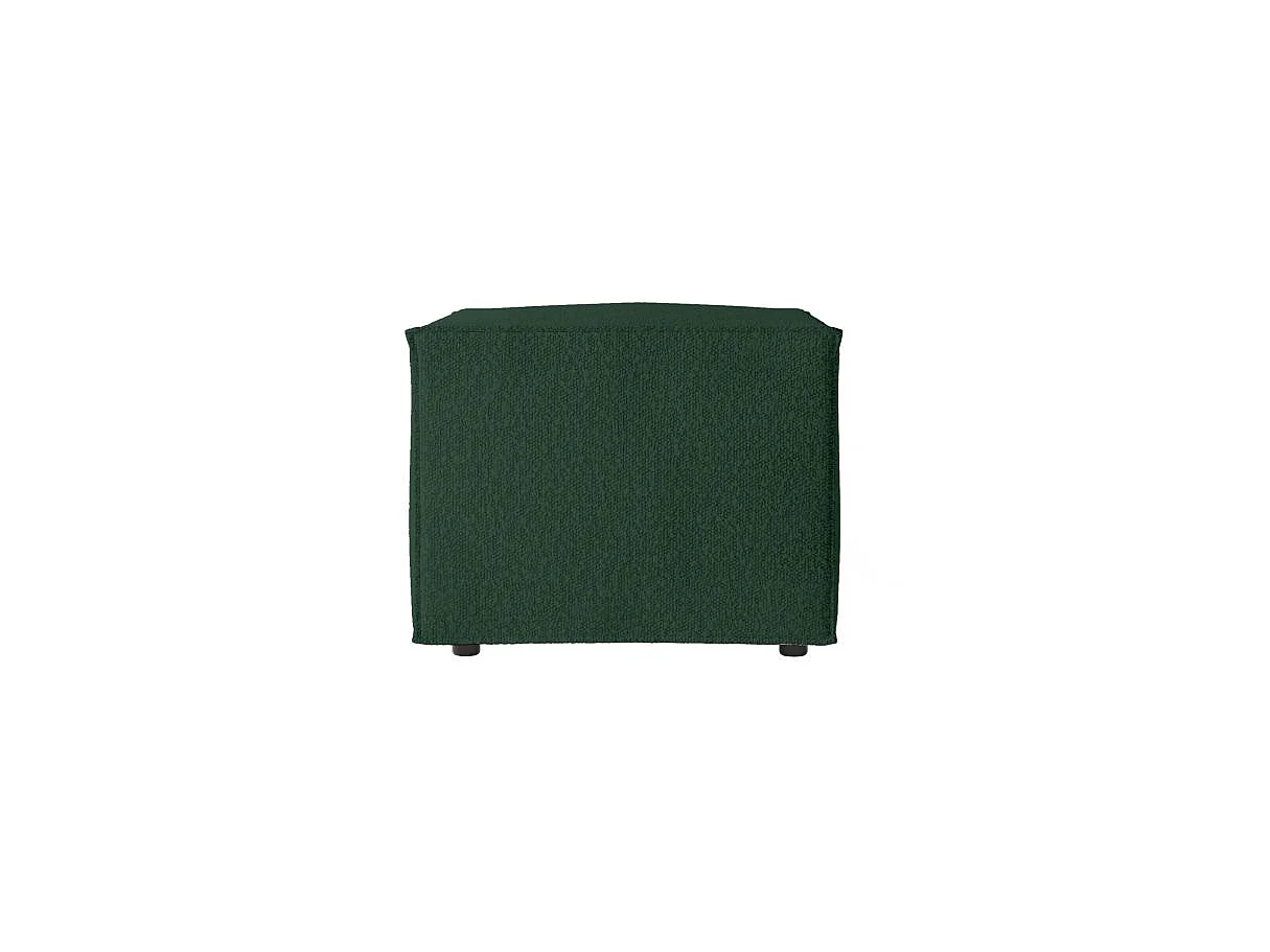 Pouf en tissu bouclette Clarisse - Vert - L90 x P50 x H41cm - Loungitude