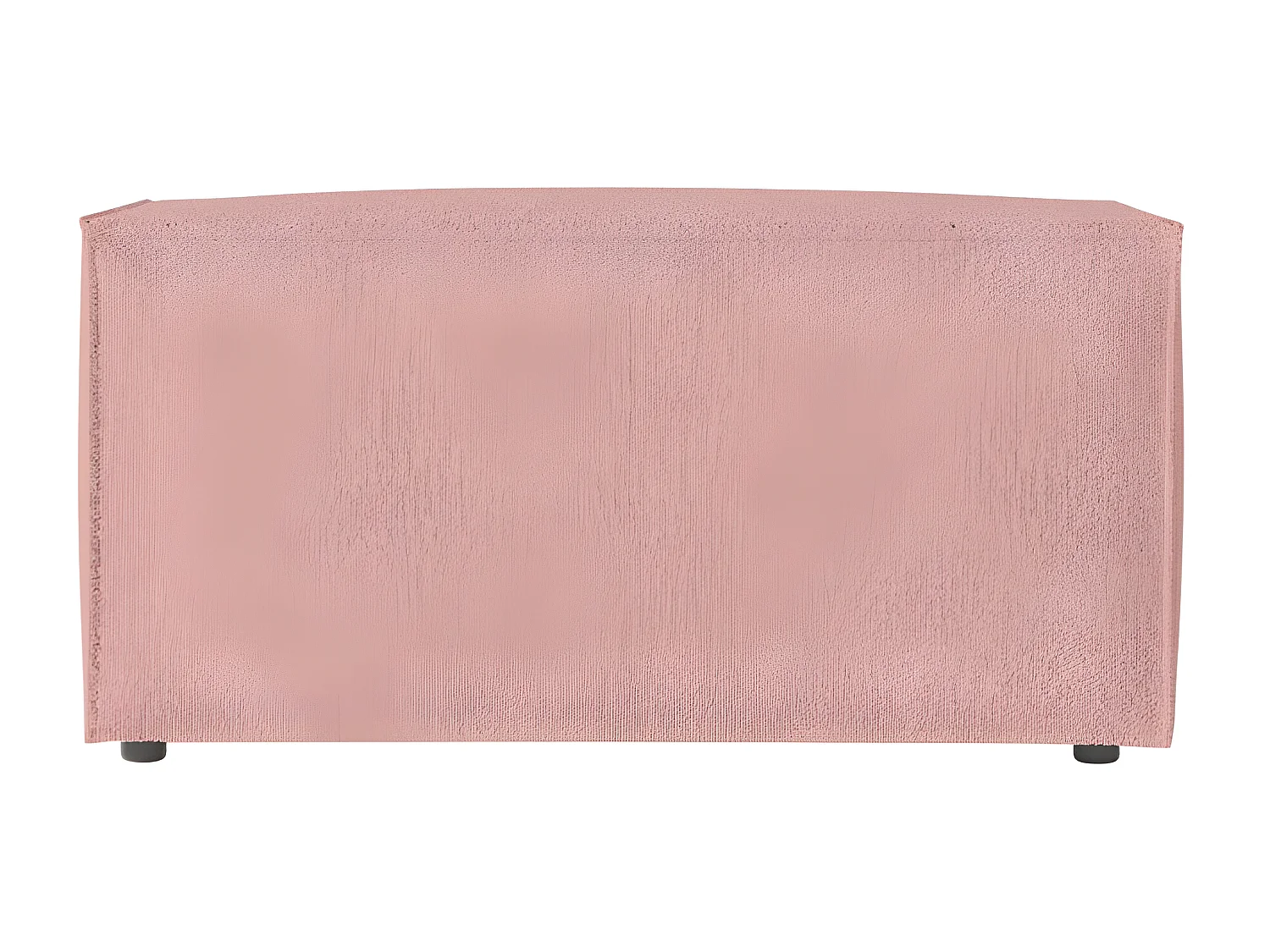 Pouf en tissu bouclette Clarisse - Rose - L90 x P50 x H41cm - Loungitude