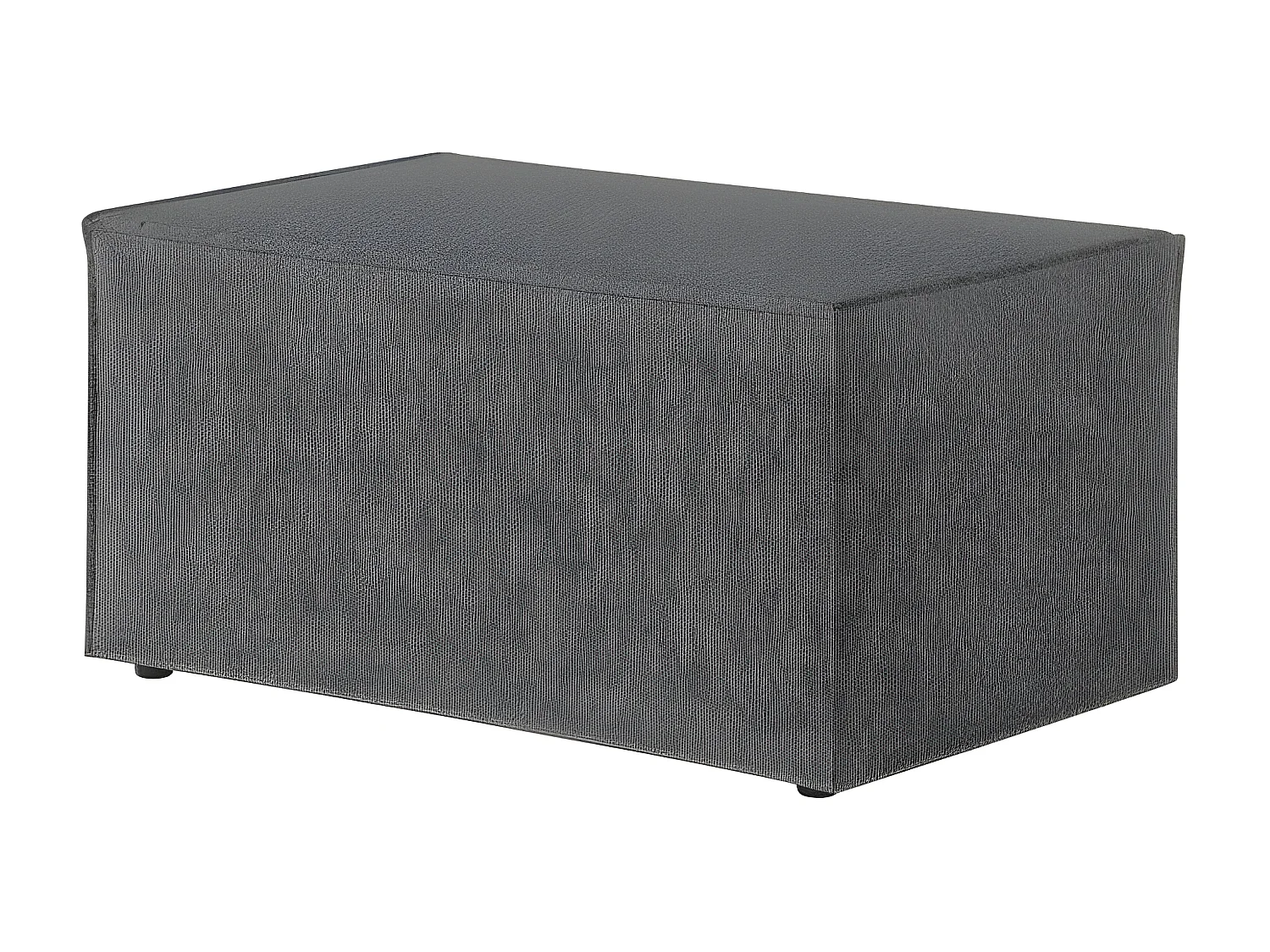 Pouf en tissu bouclette Clarisse - Gris - L90 x P50 x H41cm - Loungitude
