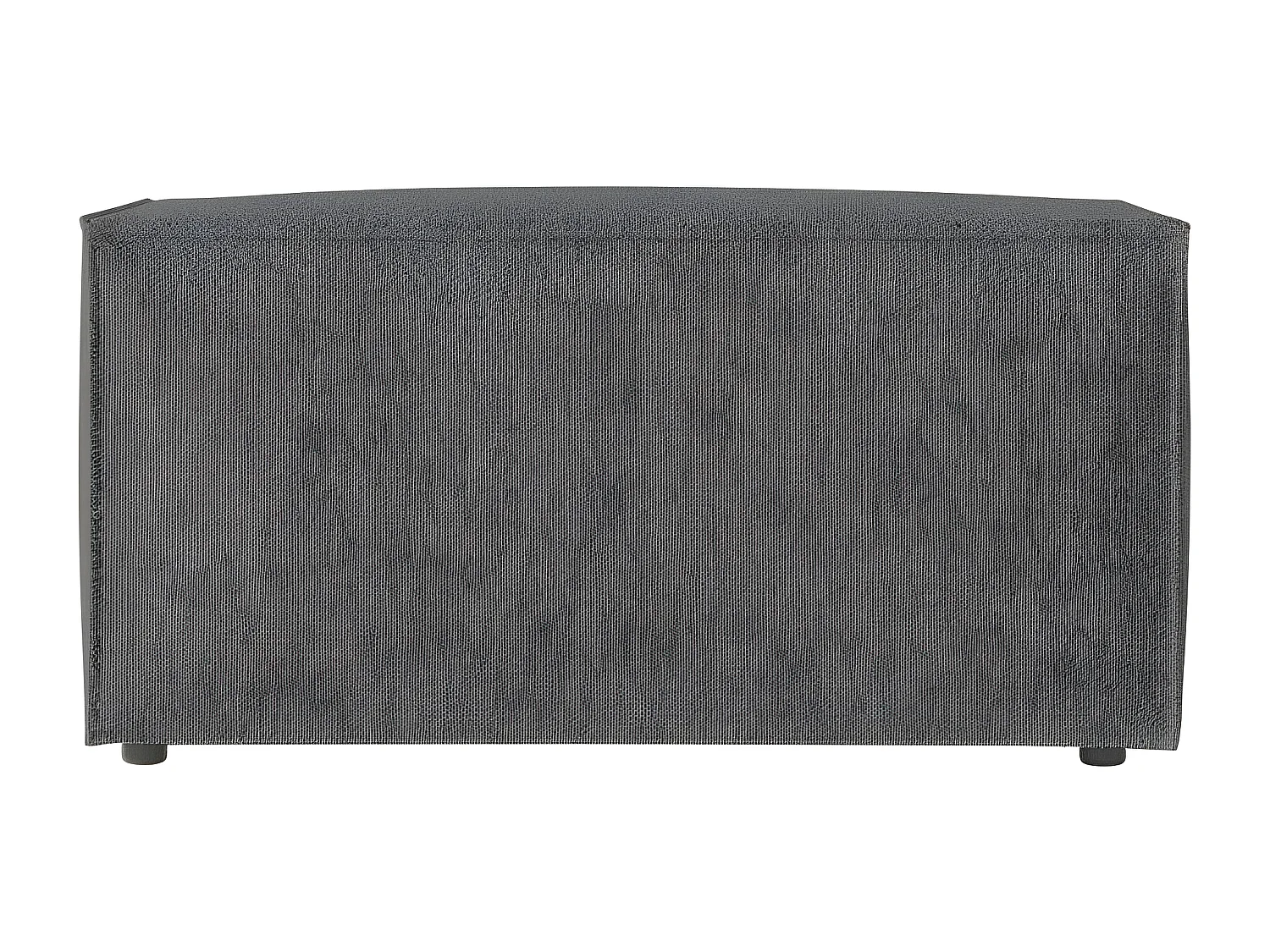 Pouf en tissu bouclette Clarisse - Gris - L90 x P50 x H41cm - Loungitude