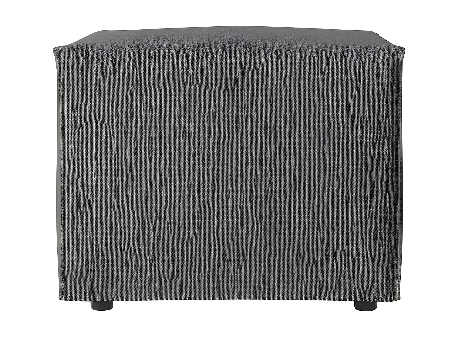 Pouf en tissu bouclette Clarisse - Gris - L90 x P50 x H41cm - Loungitude