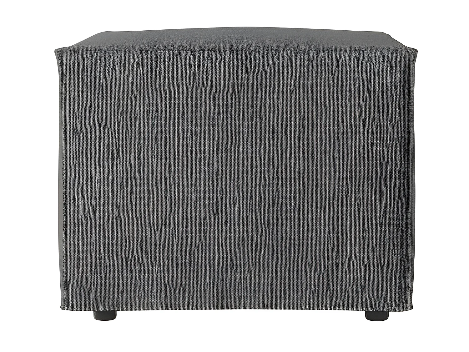 Pouf en tissu bouclette Clarisse - Gris - L90 x P50 x H41cm - Loungitude
