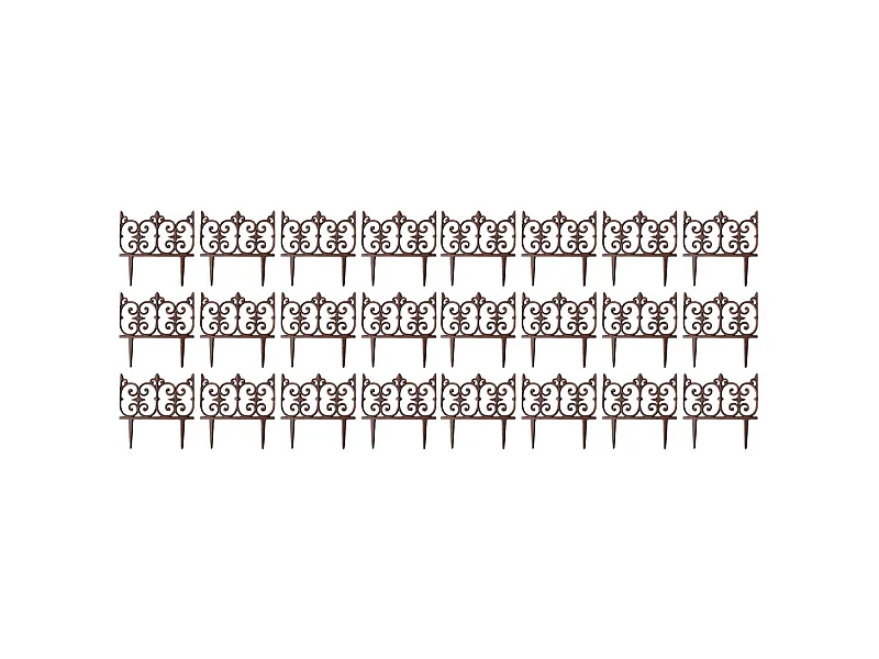 Bordure de jardin en fonte Valentine Lot de 24