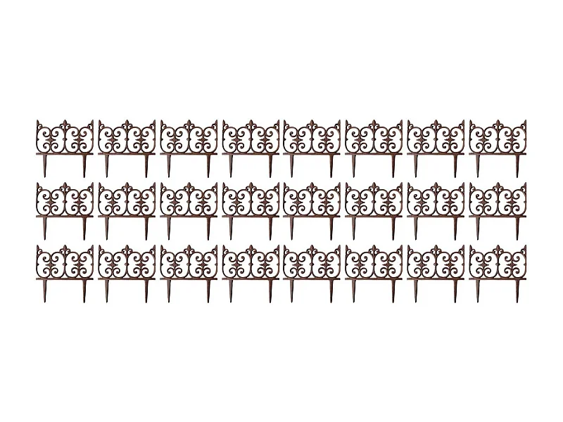 Bordure de jardin en fonte Valentine Lot de 24