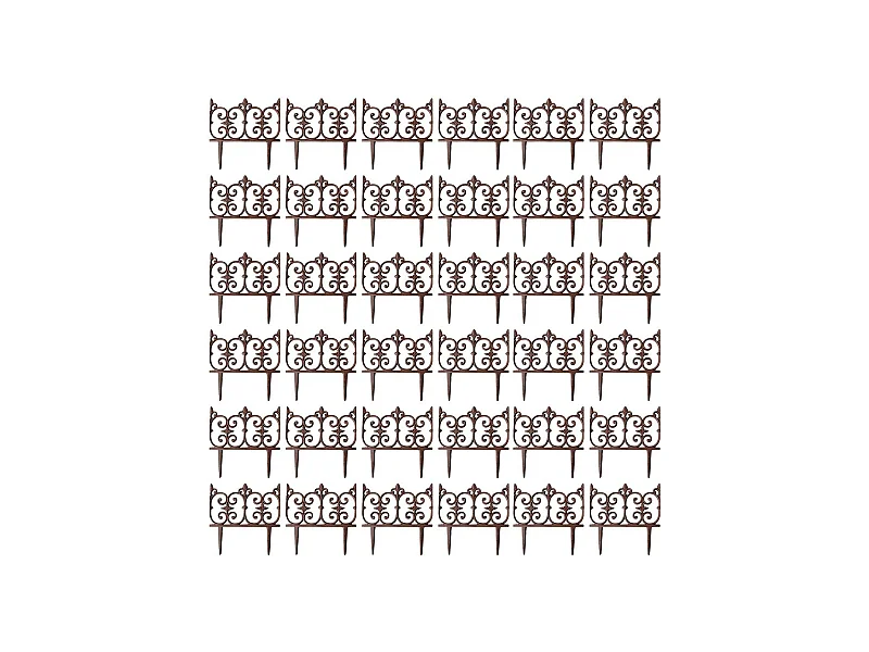 Bordure de jardin en fonte Valentine Lot de 36
