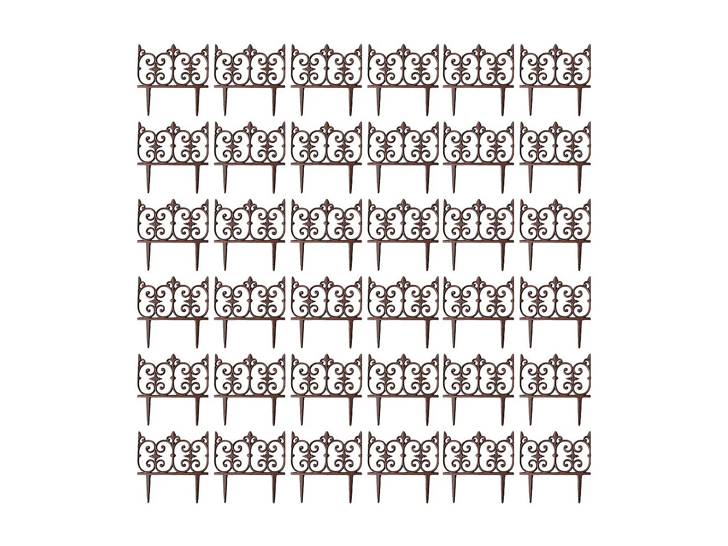 Bordure de jardin en fonte Valentine Lot de 36