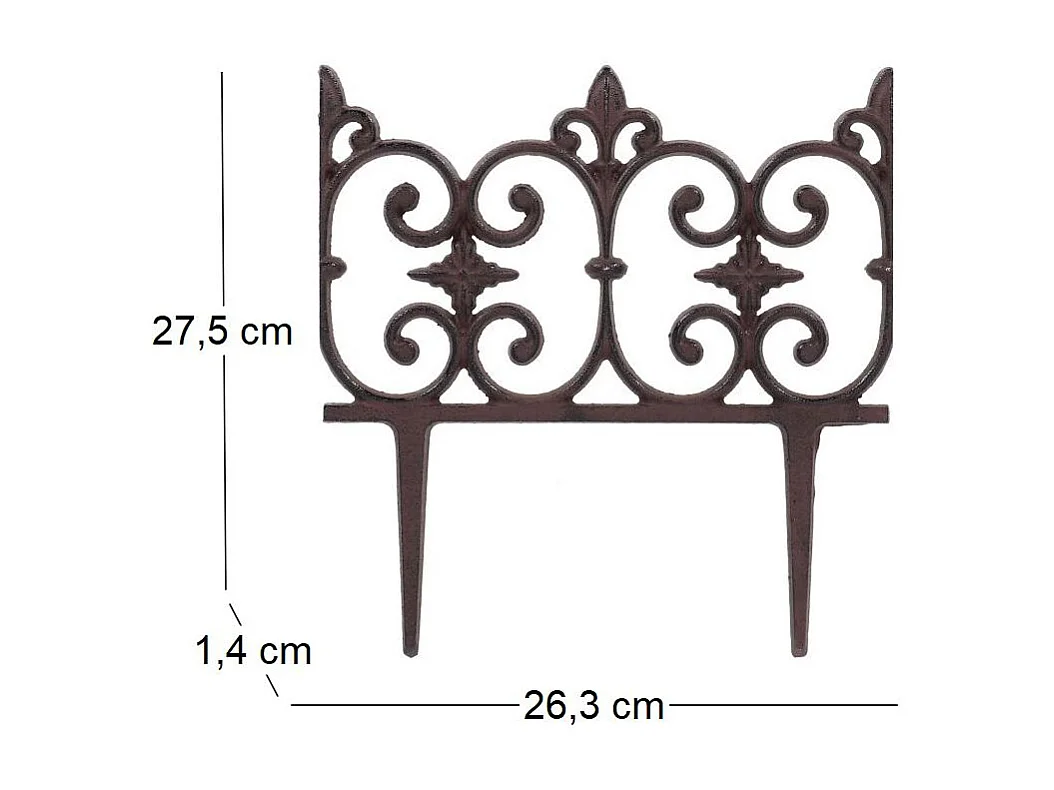 Bordure de jardin en fonte Valentine Lot de 36