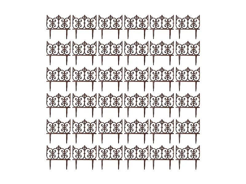 Bordure de jardin en fonte Valentine Lot de 36