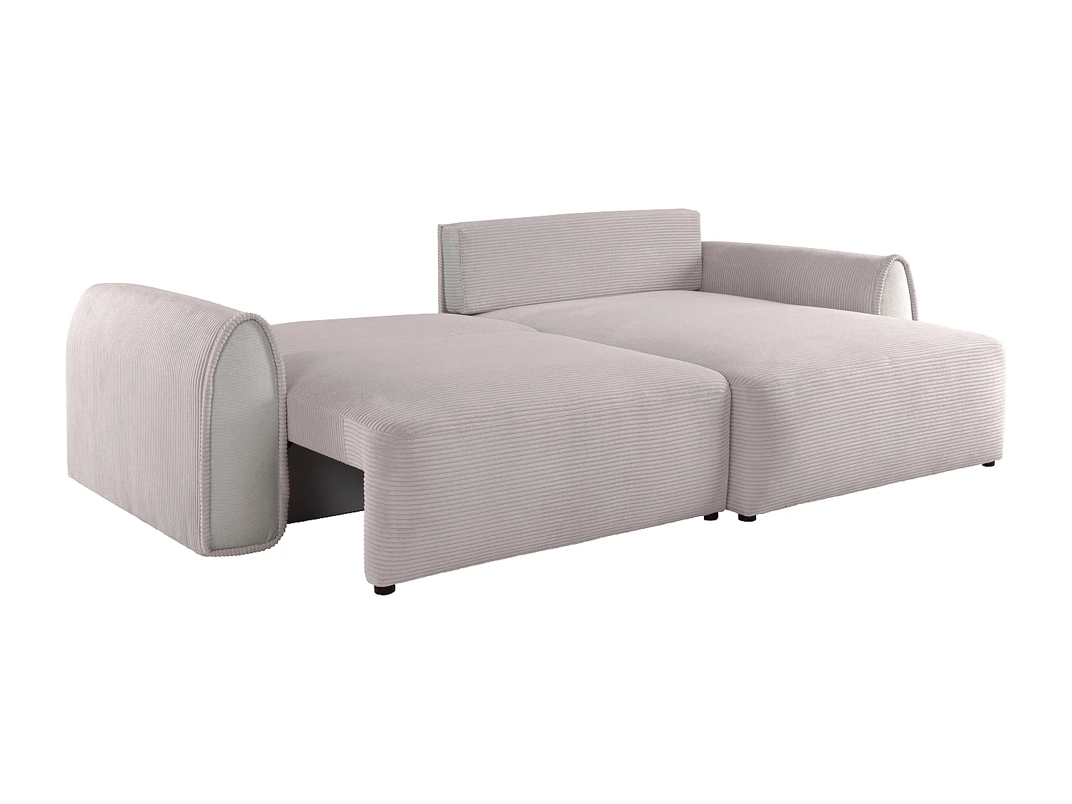 Sofá rinconera reversible de pana gris claro RISTANO